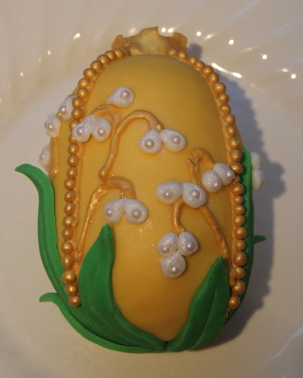 yellow faberge egg cake